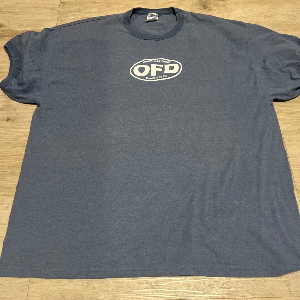 OFD Originally From Dorchester Boston Mass Shirt Mens Blue Size 2XL Charlestown